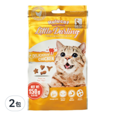 HULUCAT 貓用卡滋化毛潔牙餅, 雞肉口味, 150g, 4種造型, 幫助貓咪化毛，幫助控制牙垢形成, 雞肉, 2包