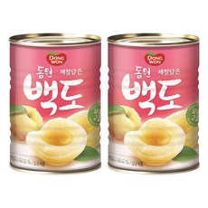 동원 백도 과일통조림, 400g, 2개