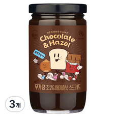 복음자리 무가당 초코&헤이즐넛 스프레드, 3개, 220g