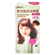 LUCIDO-L 樂絲朵 乾洗髮控油噴霧 清澄白茶, 吸油配方，頭髮乾爽, 金縷梅精華，修護秀髮不毛躁, 清新香氣，持久不刺鼻, 108ml, 1瓶