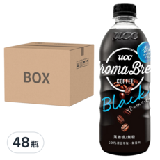 UCC AROMA艾洛瑪黑咖啡，無糖無香料，黑咖啡新手最佳選擇，500ml*24瓶, 48瓶