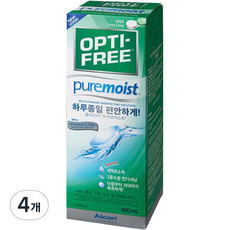 옵티프리 퓨어모이스트 렌즈 세정액, 420ml, 4개