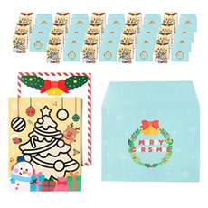 minhwashop 聖誕箔藝術卡製作套組樹, 20套, 混合顏色