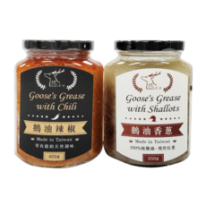 Well Life 悅生活 極鮮 黃金3A頂級香蔥 + 辣椒鵝油雙享組 Set (香蔥350g/罐+辣椒400g/罐), 1組