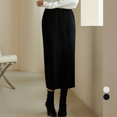 아피나르 여성용 코듀로이 밴딩 롱 스커트