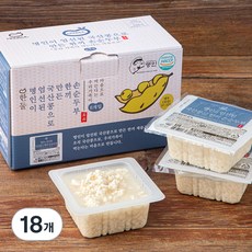 한둘 명인이 엄선된 국산콩으로 만든 한끼 손순두부, 140g, 18개