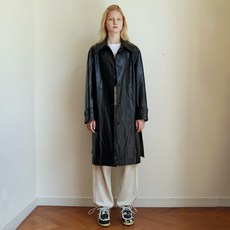 엔오르 FAKE LEATHER BELT COAT