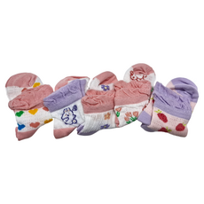 JB Design 兒童女款網眼襪5雙入, 尺寸15-18cm, 75%棉, M 15~18cm, 彩色