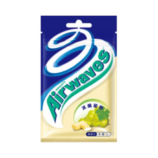 Airwaves 超涼無糖口香糖 冰釀葡萄口味, 極致嗆涼口感, 隨時提振精神, 28g, 10包