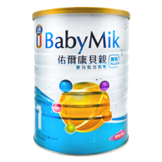 BabyMik 佑爾康貝親 嬰兒配方奶粉 親和PLUS+，適合0-12個月嬰兒, 850g, 1罐