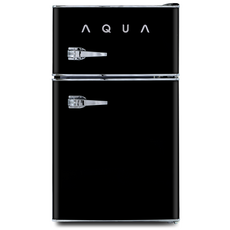 하이얼 AQUA 미드센츄리모던 클래식 3D크롬로고 레트로 냉장고 82L 방문설치, 클래식 블랙, ART82MDCLB