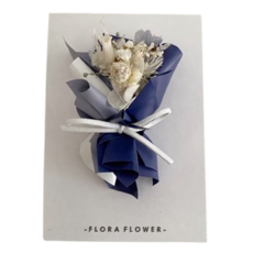 Flora Flower 乾燥花卡片系列 - 海軍藍, 9W x 13H cm, 1個