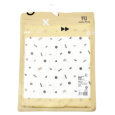 KU.KU Duckbill 酷咕鴨 KUKU PLUS 紗布澡巾-2入, 100%純棉 30 x 48 cm, 極簡幾何, 1包