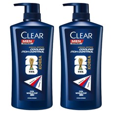 클리어 맨 쿨링 이치 컨트롤 샴푸 FIFA 월드컵 26 리미티드 패키지 에디션, 2개, 650ml