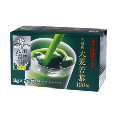 九州 Green Farm 日本九州產大麥若葉青汁，20入，100%大麥若葉，無香料，無著色料, 60g, 1盒