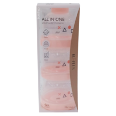 KU.KU Duckbill 酷咕鴨 PLUS 純真之瞳疊疊樂奶粉罐, All in One 奶粉容器, BPA Free, 莓果粉色, 1個