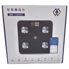 禾統 智慧型體脂計 FG850LB，APP數據追蹤、多人共享、精準測量，健康管理好幫手, 1個