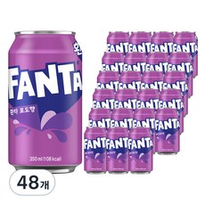 환타 포도향 탄산음료, 350ml, 48개