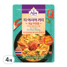 T Asia KITCHEN 泰式蟹肉咖哩調理包 微辣, 170g, 4包