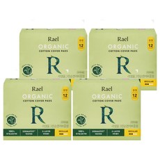 Rael All Green蝶翼衛生棉, M(25cm), 12片, 4盒