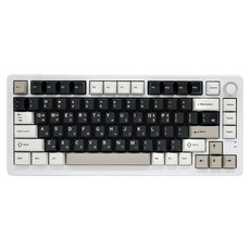 큐센 풀윤활 가스켓 유무선 기계식 키보드, 크림치즈, QSENN Q75 PBT, 저소음 바다축