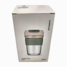 LocknLock 樂扣樂扣 桌面玻璃咖啡杯 450g 460ml, LLG965GRN, 1個