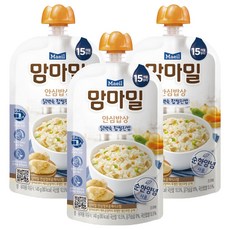 Mammameal 孩童副食品粥 15個月以上適用, 清燉雞糯米口味, 140g, 3包