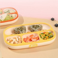 JOONIE 嬰幼兒用吸附式矽膠餐盤, 黃色, 1個