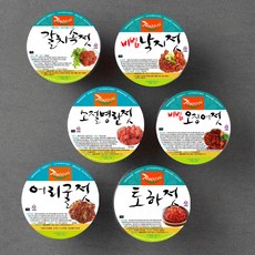 강경신안 반찬을부탁해 어르신용 비빔오징어젓 100g + 비빔낙지젓 100g + 어리굴젓 100g + 토하젓 100g + 갈치속젓 100g + 소절명란젓 100g 세트 (냉장), 1세트