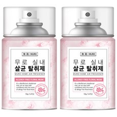 무로 실내 에어컨 살균 탈취제 플로럴머스크향, 155g, 2개