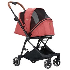  리안펫 반려동물 트립 이지 유모차, 브릭 레드 