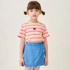 베베쥬 여아용 라라 체리 리본 티셔츠