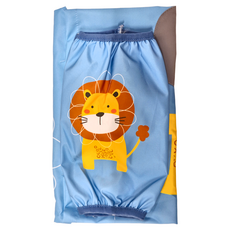 兒童動物印花小口袋防水防油圍裙 畫畫兜+袖套,110碼(建議3-6歲),獅王, 110碼(建議3-6歲)