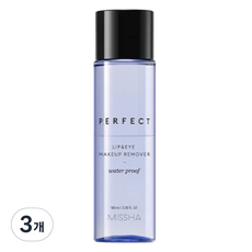 미샤 퍼펙트 메이크업 워터프루프 립 앤 아이 리무버, 3개, 155ml