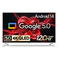 더함 CHIQ 4K UHD QLED DLG 120Hz 돌비 AI 스마트 구글5.0 TV, 127cm(50인치), UA501QLED, 스탠드형, 고객직접설치