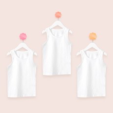 BASE ALPHA ESSENTIALS 女童款棉100日常背心 3件