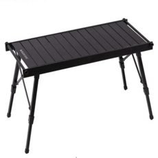 BLACK DOG 黑狗 可升降IGT折疊露營桌 4kg, 95 x 38 x 41/58cm, 95cm, 夜幕黑