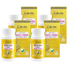 Bee Zin 康萃 日本高活性蜂王乳芝麻素, 60錠/瓶, 含維生素C、E, 養顏美容, 幫助入睡, 60顆, 36g, 4罐