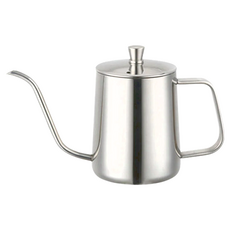 不鏽鋼手沖咖啡壺, 600ml銀色, 304不鏽鋼, 銀色, 600ml, 1組