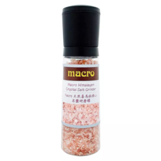 Macro 天然喜馬拉雅山岩鹽研磨罐, 345克, 巴基斯坦產, 345g, 1罐