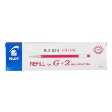 PILOT 百樂 中性0.5筆芯 BLS-G2-5 紅色 12支 Set, G-2 適用, 超細字, 1盒
