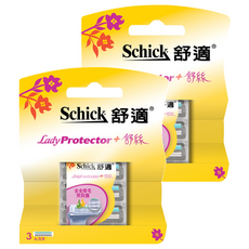 Schick 舒適牌 舒絲仕女除毛刀片組，含蘆薈精華潤滑條，超微安全鋼絲護膚隔離網, 3入, 2盒
