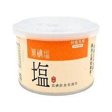 TAIYEN 台塩生技 健康無碘鹽, 低碘飲食者適用, 300g, 1罐