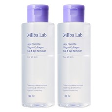 [비건뷰티] 밀바랩 제주 프루넬라 콜라겐 립앤아이 리무버, 120ml, 2개 2개, 120ml