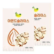 미소한입 아몬드 슬라이스, 1kg, 2개 1kg, 2개