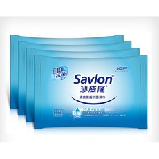 Savlon 沙威隆 清爽潔膚抗菌濕巾, 不含酒精、paraben、螢光劑，質純溫和不傷手, 4包