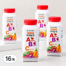 파스퇴르 유기가공식품 인증 야채농장 ABC 과채 주스, 190ml, 16개