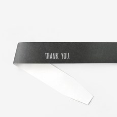 헬로우모리스 블랙 롱 땡큐 띠종이 42 x 4 cm, 혼합 색상, 50개입