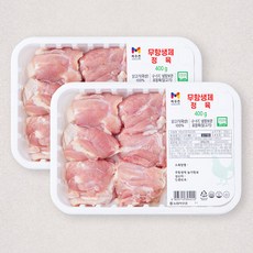 목우촌 무항생제 인증 닭다리살 정육 (냉장), 400g, 2팩