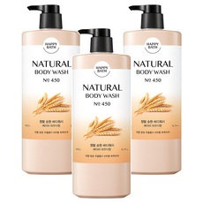 해피바스 내추럴 정말 순한 바디워시, 900g, 3개 900g, 3개